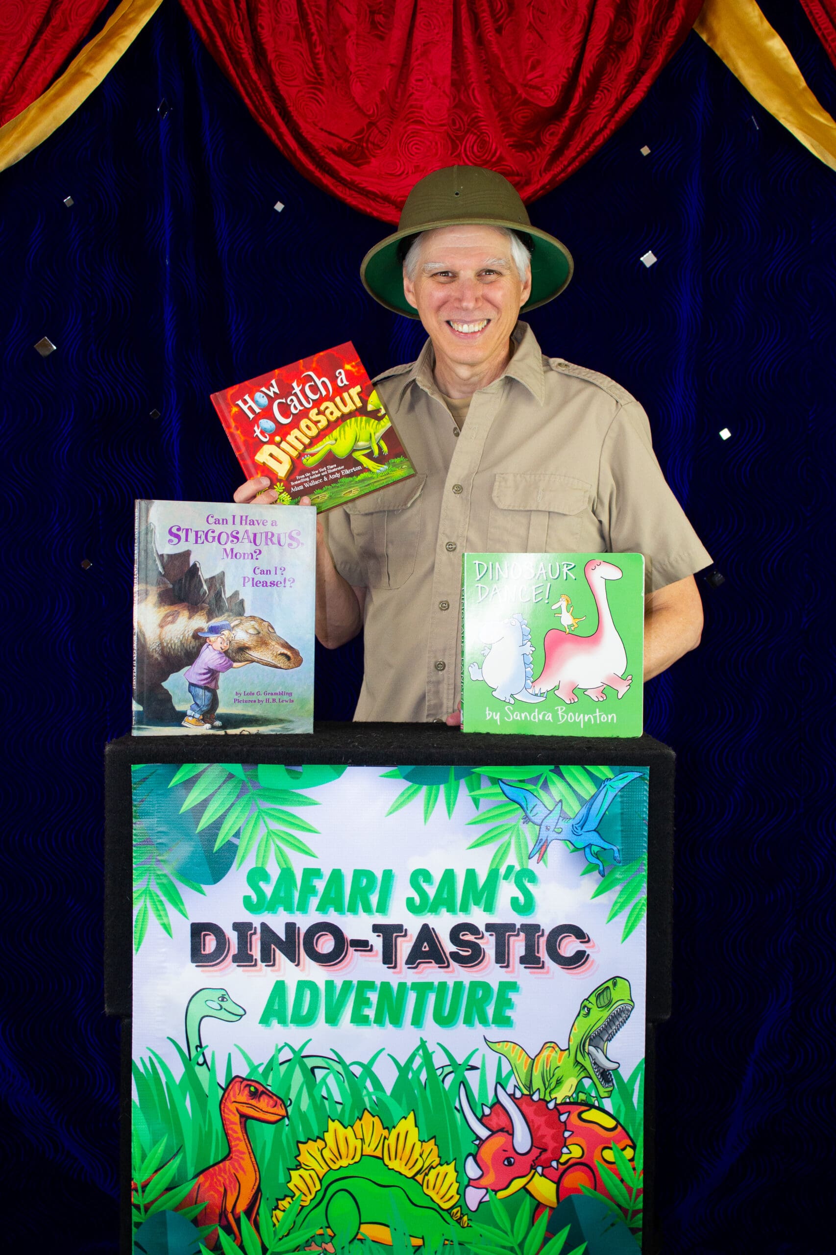 Safari Sam & Bentley ride Dino